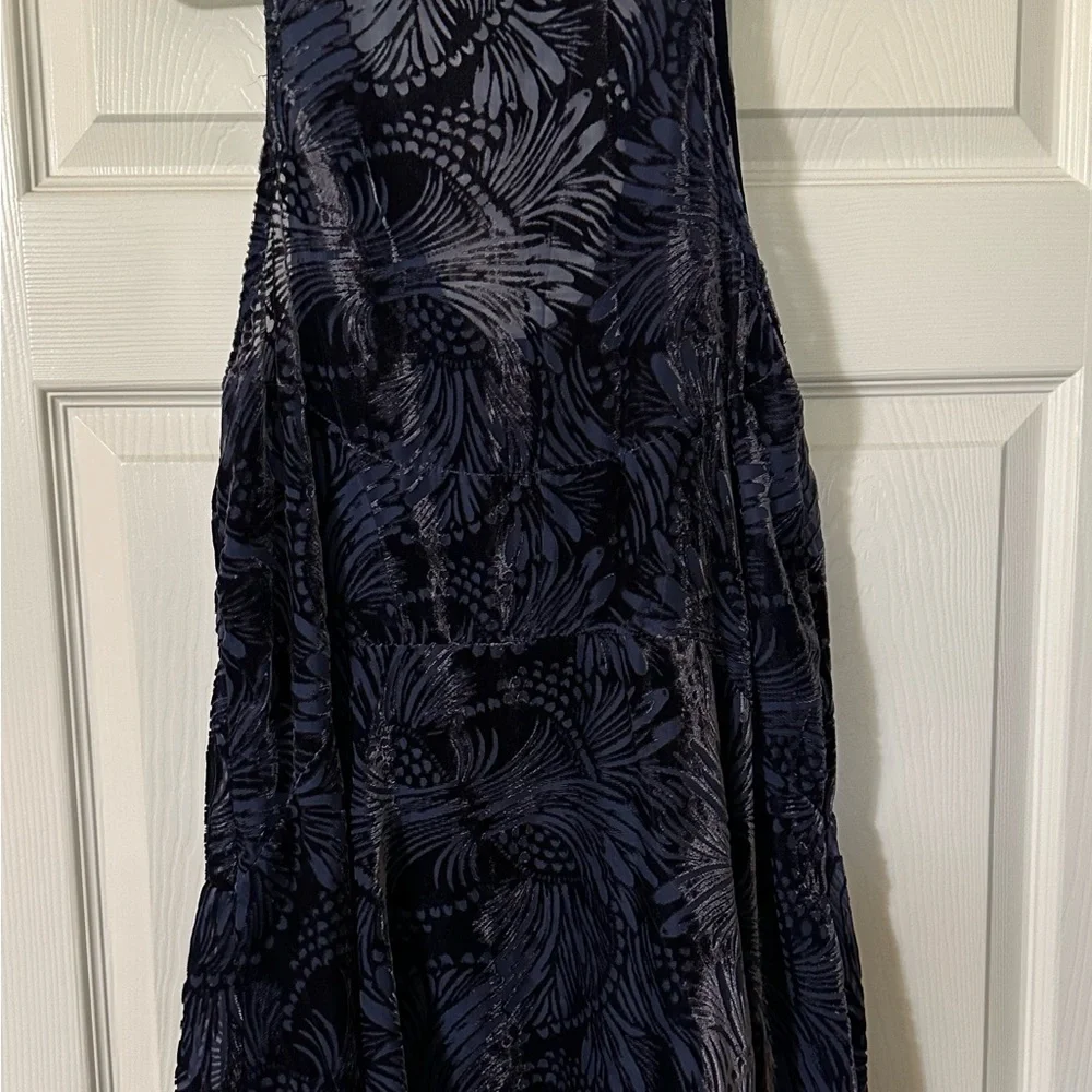 Free People blue velvet dress Medium - Picture 6 of 9
